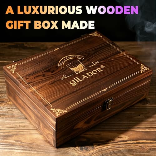 Walnut Old Fashioned Whiskey Smoker Kit with Wooden Gift Box - Premium Bar Accessory