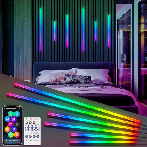 RGB+IC Led Recessed Lighting Kit Wall Panel Lights, 6PCS Smart Color