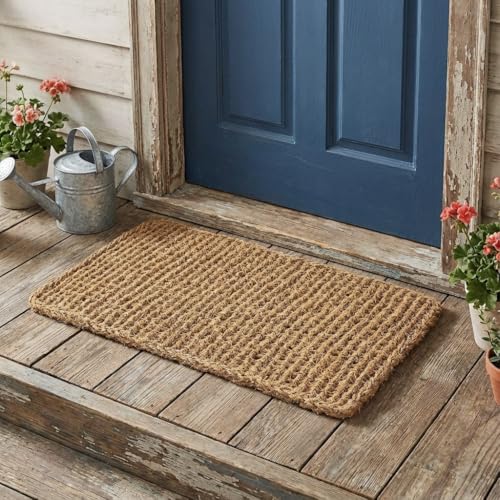 Outdoor Coir Doormat 22x36 Inches Dragon Weave Entry Rug for Indoor & Outdoor Use - Variation 1'10" x 3'