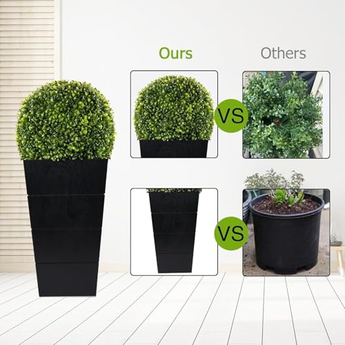 Artificial Boxwood Plant with Lights - 29 Inch Green Topiary with Pot - Variation of THIS listing