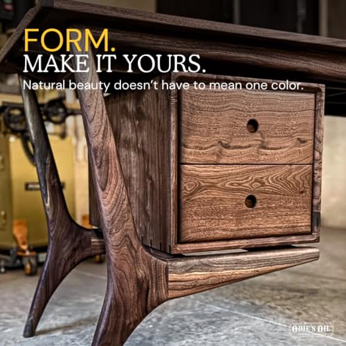 Odie's Dark Oil Wood Finish - Natural Darkening Stabilizer for Interior Furniture, Floors & More - 9 Ounce