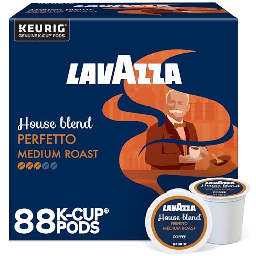 Lavazza House Blend Perfetto Coffee Pods - 22 Count Pack of 4, Medium Roast, Keurig Compatible