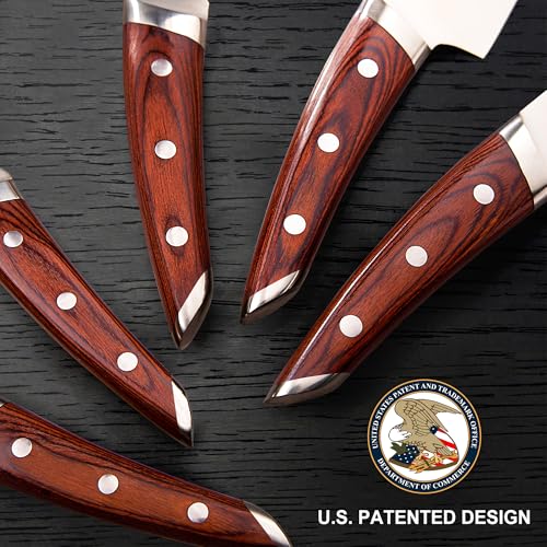 Japanese Chef Knife Set 5 Pieces with Pakkawood Handles - Ultra Sharp Kitchen Knives