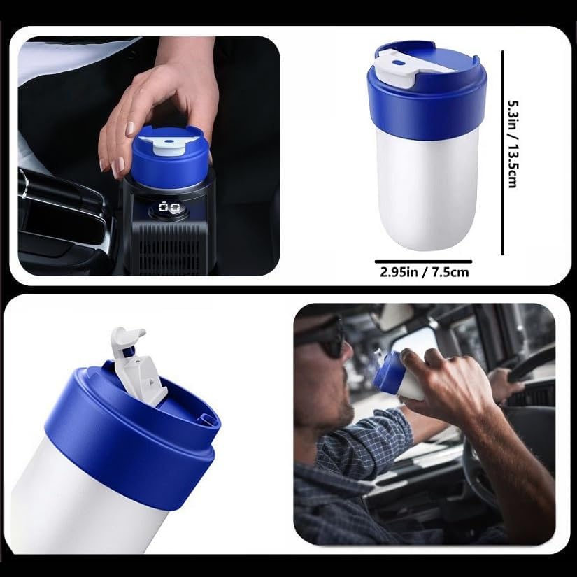 2-in-1 Smart Cups Cooler Warmer for Car with Small Coffee Cup, 12V 36W Car Cooling and Heating Cup Mug Holder, Universal Intelligent Car Heater Cooling Travel Mug for Water Milk Coffee Beverage
