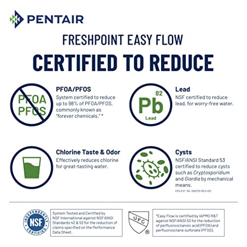 Replacement Cartridge for Easy Flow Under Sink Water Filter - NSF 42 & 53 Certified, Reduces Lead & PFOA/PFOS, 3,000 Gallons