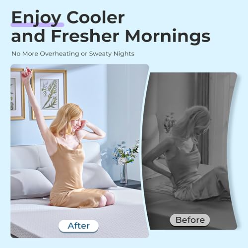 Twin XL Gel Memory Foam Mattress Topper 3 Inch Ventilated Cooling Pad for Dorm Bed
