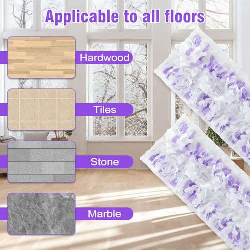 60 Pack Disposable Power Mop Refill Pads for Swiffer PowerMop