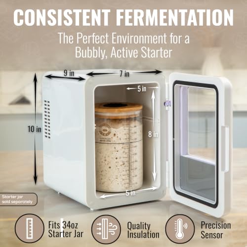 Climate Control Cube for Sourdough Starters - Temperature Regulating Jar Warmer & Cooler