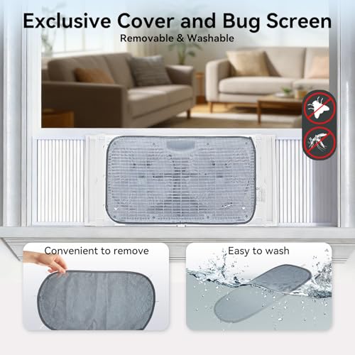 9-Inch Twin Window Fan with Reversible Airflow and Remote Control