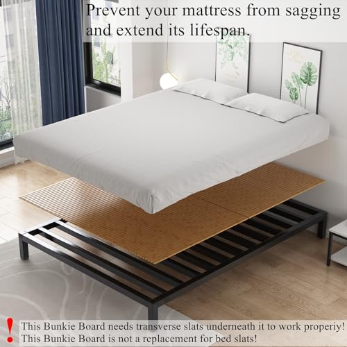 Queen Size Breathable Heavy Duty Roll-Up Bunkie Board - Support Mattress Foundation