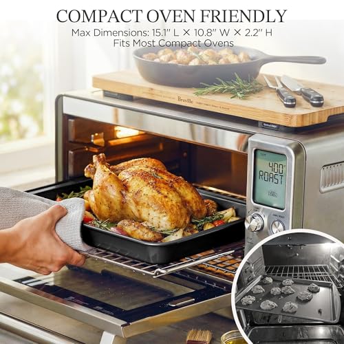 Compact 19-Piece Bakeware Set with Cake Pans Loaf Muffin & Cooling Rack - Gray