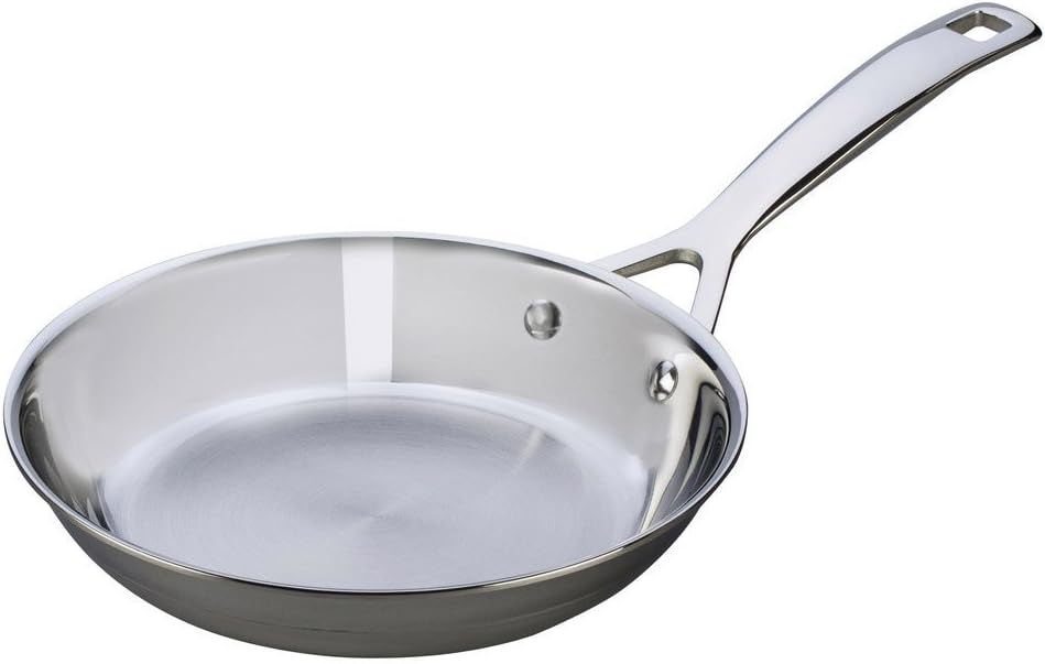Le Creuset Stainless Steel Fry Pan - Classic 3-Ply Construction, 8-Inch Size