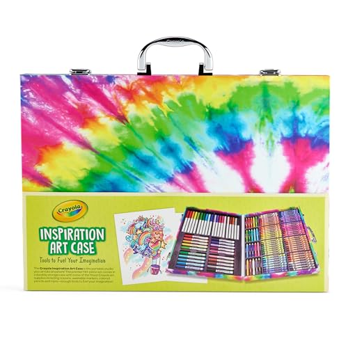 Crayola Inspiration Art Case Tie-Dye Coloring Set 4 Pack - 140 Pieces for Kids