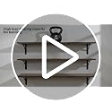 Rustic Brown Wall Shelf 32 Inch Floating Bookshelf with Sturdy Metal Brackets
