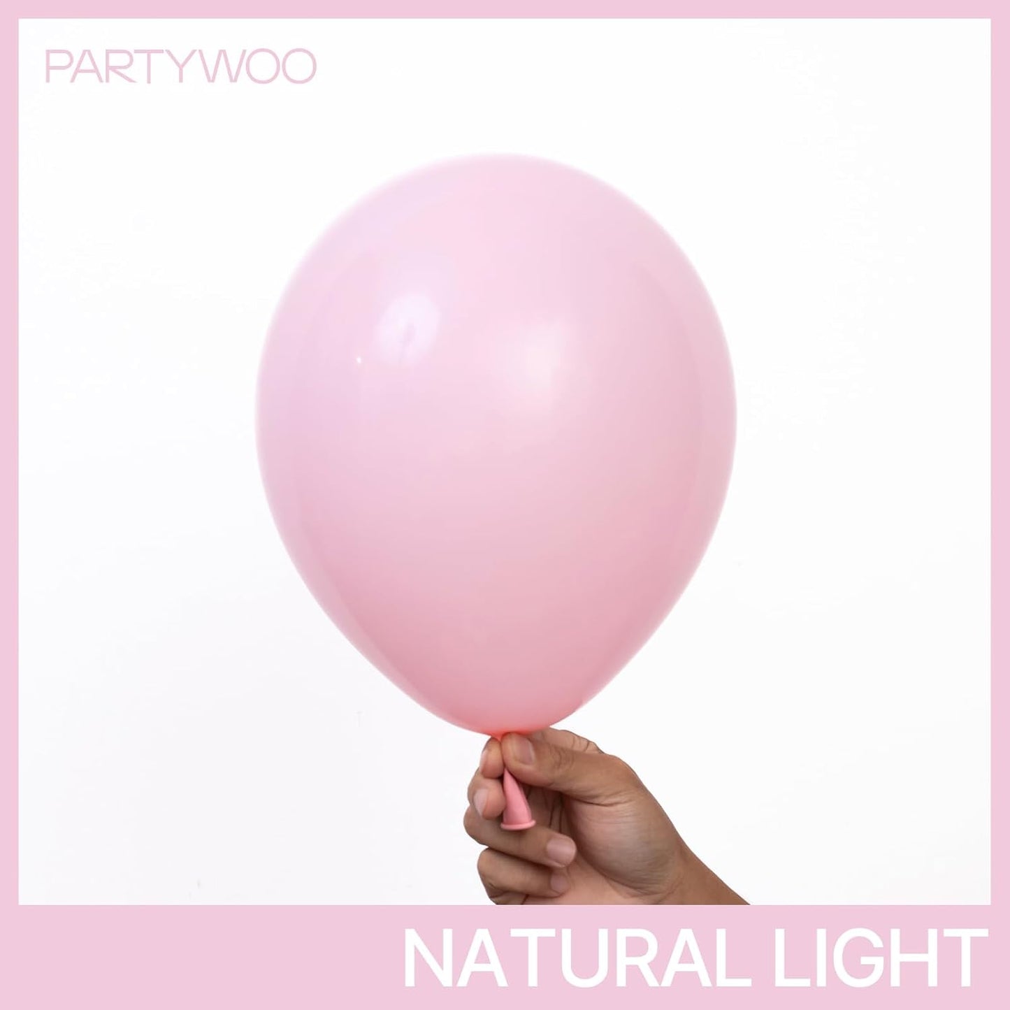 PartyWoo Light Pink Balloon Arch Kit - 155pcs in Various Sizes for Baby Shower & Birthday Decor