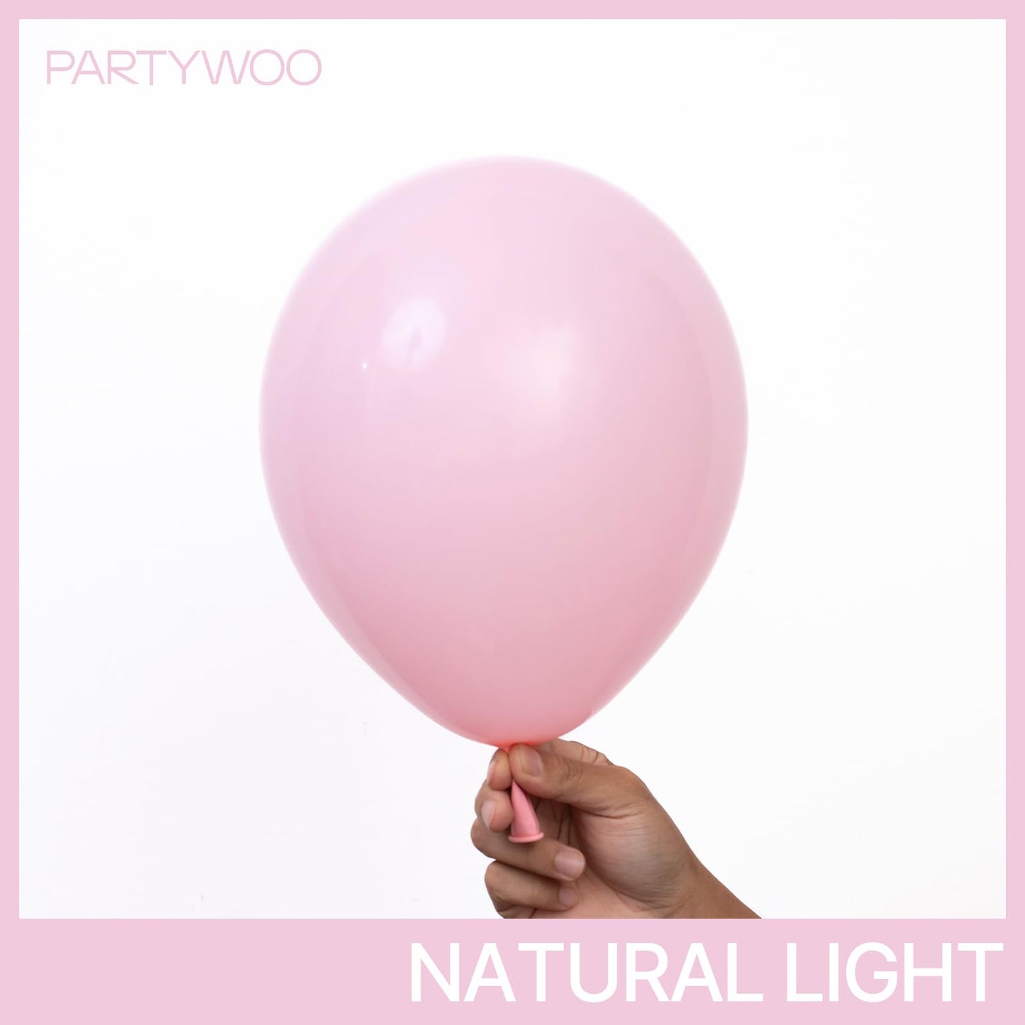 PartyWoo Light Pink Balloons 100pcs 12 Inch Pastel Pale Baby Pink Balloons for Baby Shower Gender Reveal Wedding Princess Butterfly Bachelorette Bridal Shower Birthday Party Decorations Pink-Y48