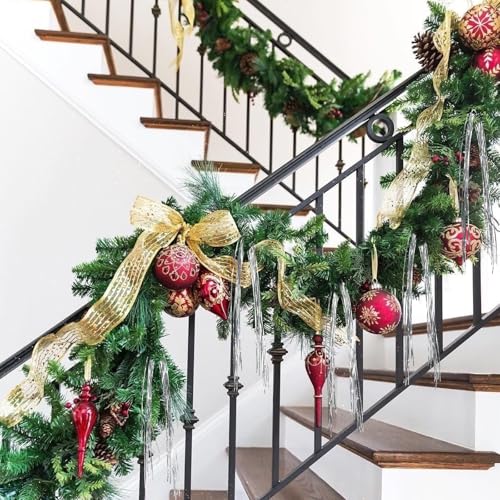 SucculentLovers Silver Icicle Tinsel for Christmas Tree Decorations, 22 Inch, 6000 Strands