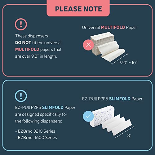 EZbrnd Slimfold Paper Towels P2F5 - 2-Ply Premium Absorbent, 90 Sheets x 20 Pack