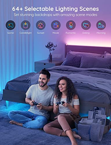 Govee 100ft RGB LED Strip Lights Smart WiFi Compatible for Alexa & Google