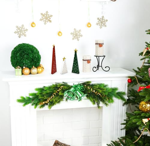Set of 3 Wooden Christmas Tree Decorations for Holiday Table Centerpiece