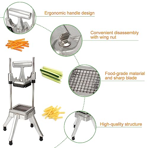 Commercial Vegetable Chopper 1/4 Inch Stainless Steel Dicer - Manual Food Cutter
