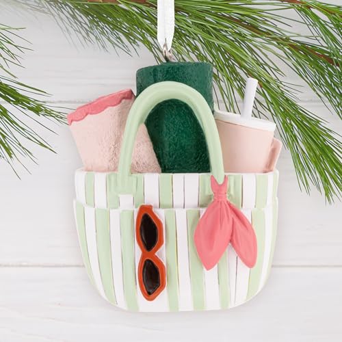 Hallmark Christmas Ornament - Beach Bag Design, Beach Gifts, Vacation Decor