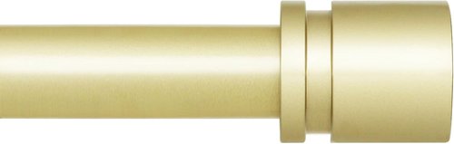 Byondeth Adjustable Curtain Rods - 16 to 120 Inches, 1 Inch Diameter, Warm Gold Finish with Aluminium Finials