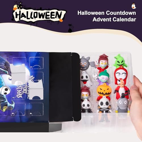 Roself 2026 Christmas Advent Calendar with 24 Funny Figurines – Black Variation