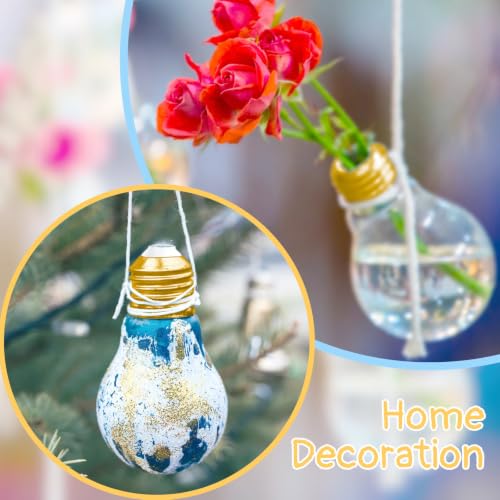 Tessco for you 72 Pcs 200 ml Plastic Light Bulb Jars Gold – Candy Jar Party Favors