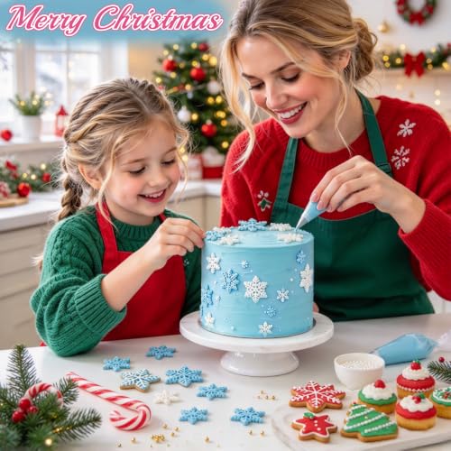 SIQINZONGWA 6 Pcs Snowflake Silicone Mold - 3D Snowflake Fondant Molds (Snowflake Variation)