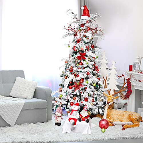 Roseleaf 30ct 2.36” Shatterproof Christmas Tree Ornaments Red Green Gold - Red/Green/Gold
