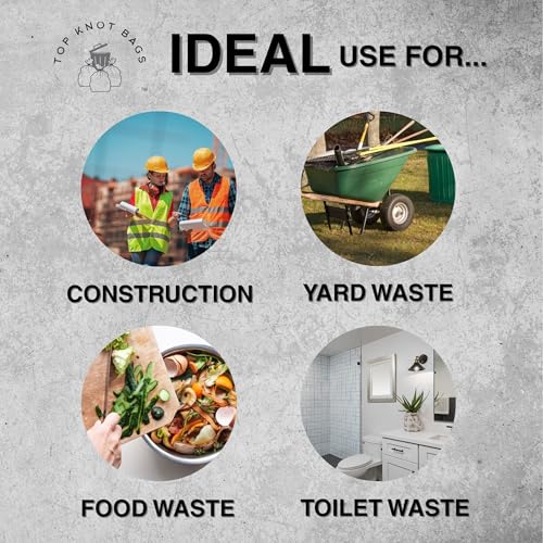 55-60 Gallon Heavy-Duty Black Garbage Bags 38x58 Inch 1.2 Mil Bulk Pack