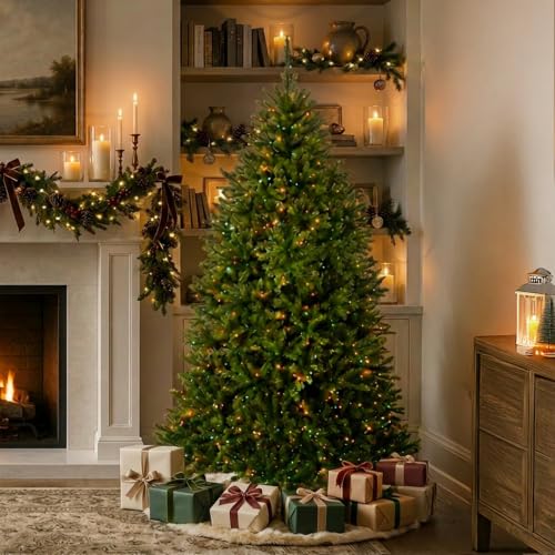 National Tree Company 6.5ft Pre-Lit Dunhill Fir Christmas Tree - Full, Artificial Holiday Tree