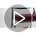Burgundy Fabric Folding Chairs Set of 2 with Cushioned Seat, Gray Frame, 300lb Capacity