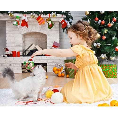 Whatsign Cat Picture Frame Ornaments - Christmas Hanging Keepsake Decoration for Christmas Tree Pet Personalized Ornaments for Cat Kitty Pet Lovers Gifts