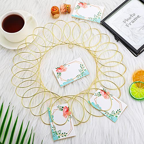 Ferraycle 2-Pack Gold 13 Inch Christmas Wreath Card Holders Wall Decor