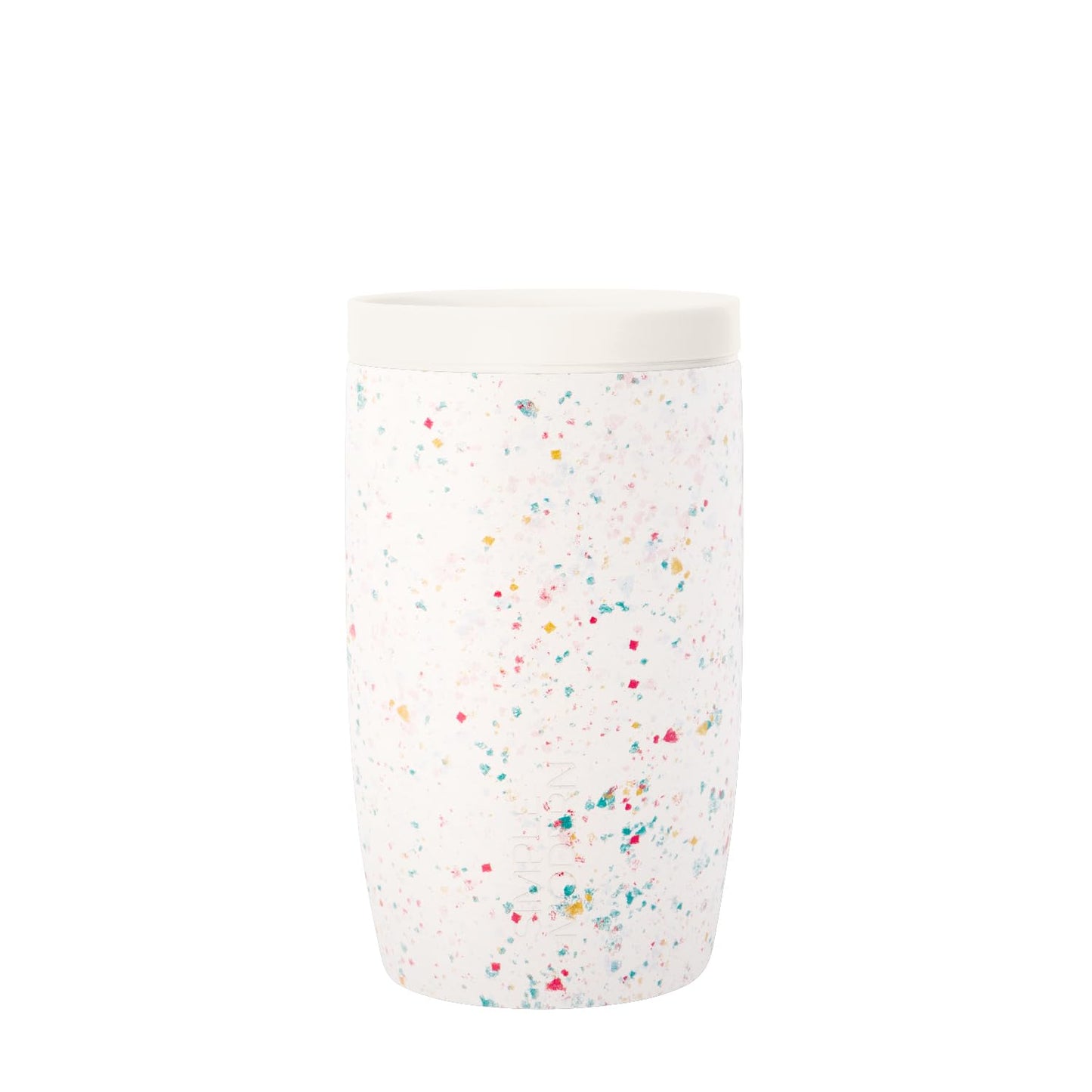 Simple Modern Travel Coffee Mug Tumbler with 360° Lid | Ceramic-Lined Insulated Stainless Steel Cold Brew Iced Coffee Cup | Gifts for Women Men Her Him | Voyager Signature | 12oz | Cream Terrazzo