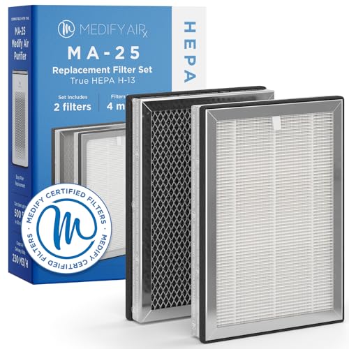 Medify MA-25 Replacement Filter Set 3-in-1 HEPA Carbon for Allergens Smoke Dust