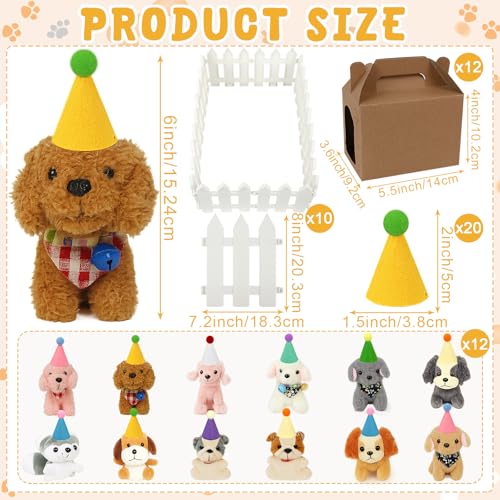 Dog Adoption Party Favors Set - Plush Puppies, House, Certificates & Accessories