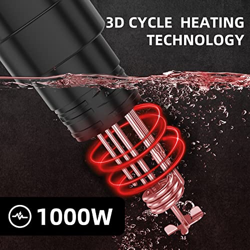 Rocyis Sous Vide Cooker Kit Black 1000W with Lid & Recipes - Precise Temperature