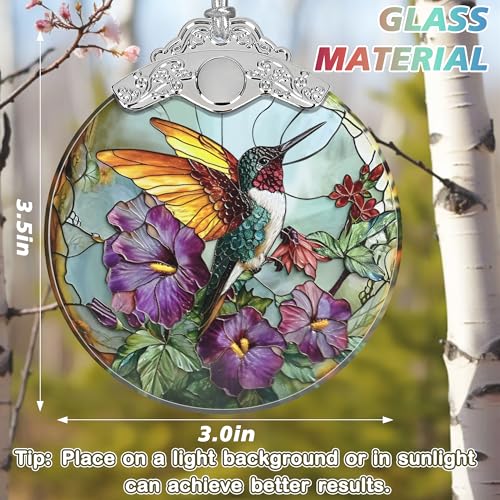Stained Glass Suncatcher Ornament - Hummingbird Christmas Decorations