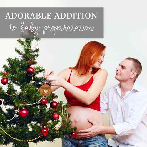 2 Layers Wooden Expecting Ornament 2025, Pregnancy Announcement Gender Reveal Ideas for New Mom to Be, Husband, Wife, Expecting Parents to Be Unique Gifts for Christmas, Thanksgiving