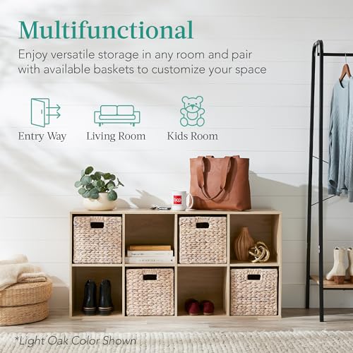 8-Cube Storage Organizer with 11-Inch Shelf Opening - White, Customizable Shelving with Removable Back Panels
