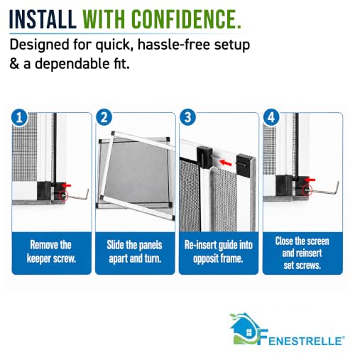 Fenestrelle Expandable Window Screen - Medium (15" H x 21-40" W) 2-Pack