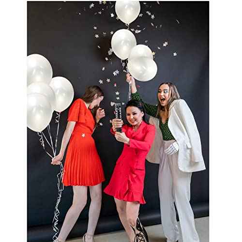 Pearl White Balloons 12 Inch 50PCS Matte Balloons Round Pearlized White Latex Balloons for Wedding Birthday Christmas Baby Shower Anniversary Backdrop White Theme Party Arch Decorations