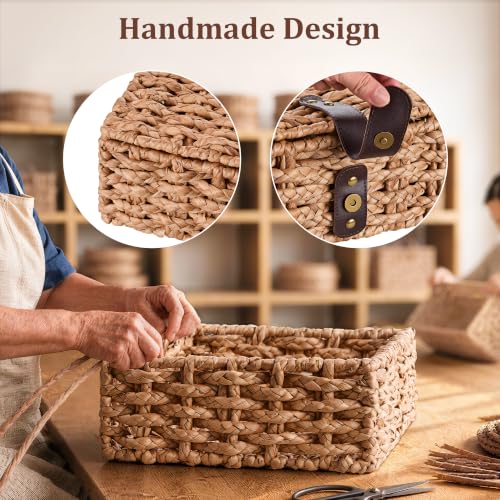 JARLINK Water Hyacinth Wicker Decorative Storage Box Small & Large