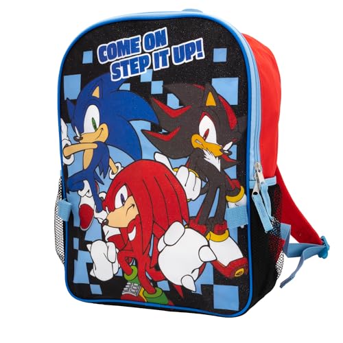 AI ACCESSORY INNOVATIONS Sonic The Hedgehog 2-Piece School Backpack & Lunch Box Set for Boys & Girls