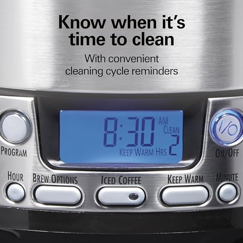 Hamilton Beach Programmable 12-Cup Coffee Maker with Dispensing & Removable Reservoir - Black & Silver