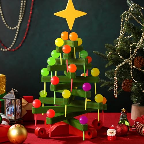 Christmas Tree Wooden Lollipop Holder Stand 28 Hole Xmas