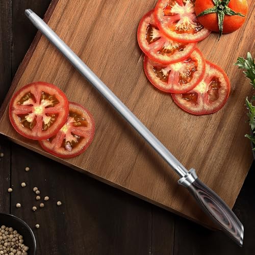 12 Inch Professional Knife Honing Steel Rod - Kitchen Sharpening Tool